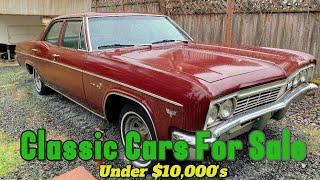 16 Great Classic Cars Under $10,000 Available on Craigslist Marketplace!