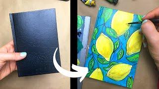 Painting Over Note Book Covers | Dollar Tree Acrylic Makeover