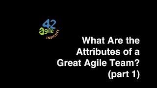 agile42 Insights: What Are the Attributes of a Great Agile Team? (part 1)