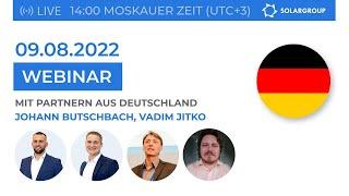 SOLARGROUP Webinar mit Partnern aus Deutschland