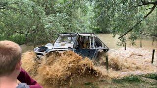 Land Rover Challenge Truck goes through water