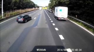 Car vs truck crash E40 Aalter (Belgium)