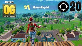 20 Elimination Solo Vs Squads Win Gameplay (Fortnite OG Chapter 1 Season 1)