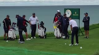 Ryder Cup practice - Jordan Spieth & Scott Scheffler. Bryson DeChambeau & Justin Thomas looking on