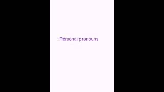 Personal Pronouns #english #learnpsc #englishgrammar #grammar #psclearningapp #englishlanguage