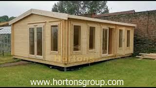 7 5m x 5 5m Twin Skin insulated log cabin