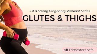 20 minute Glutes & Thighs | Fit & Strong Pregnancy Workout Series with Krystal Nielson