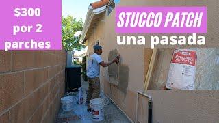 una pasada de estucco | CON MATERIAL CALIENTE RAPID SET STUCCO PATCH