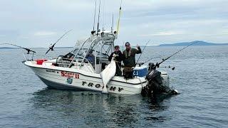 Halibut Fishing at Coyote Bank, in British Columbia Canada