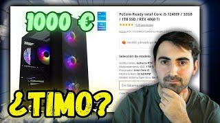 PC Gaming premontado en PCComponentes por 1000 euros, ¿Es un TIMO o RENTA?