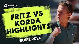 Taylor Fritz vs Sebastian Korda All-American Battle | Rome 2024 Highlights