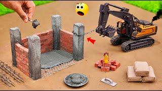 diy excavator mini cow house construction science project @sanocreator