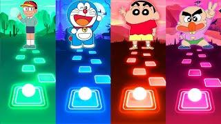 Kiteretsu vs Doraemon vs Shinchan vs Hagemaru - Tiles Hop EDM Rush