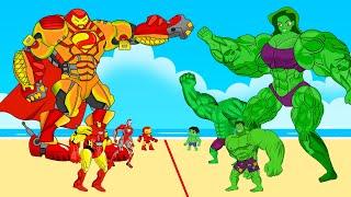 Evolution of IRON-MAN Vs Evolution of SHE HULK : Who Will Win? | SUPER HEROES MOVIE ANIMATION