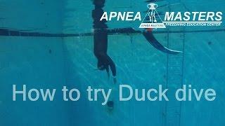 How to try Duck dive 덕다이빙 하는법 프리다이빙 덕다이브