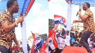 SDA church singer Kojo Ampong and Dr Mahamudu Bawumia champagne at Sekyre Adam Plains (Drononso).