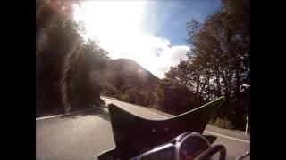 Auckland Motorbike Hire riding Arthur's Pass in the South Island, New Zealand