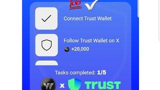 how to connect Trust wallet in W-Coin.