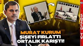 Murat Kurum Meclis'te Çılgına Döndü! CHP'li Vekilin Getirdiği Su Şişesini Fırlattı!