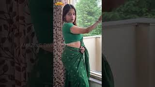 Stunning Saree Back Pose | Saree Navel | Indian Beautiful Bhabhi Saree Pose #saree