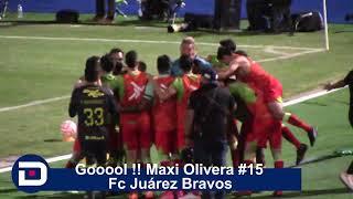 Gool y celebración Maxi Olivera #15  Fc Juárez Bravos