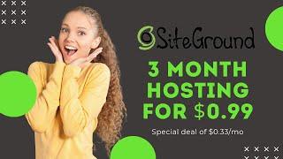 SiteGround offer  2020 reviews | 3 months web hosting for $0.99