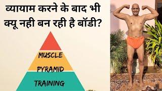 व्यायाम करने के बाद भी क्यू नही बन रही है बॉडी, जाने सूत्र, Muscle Pyramid Training