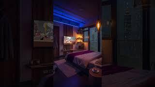Rainy Night in a Cozy Hillside Room | ASMR Ambience with City Lights & Vintage Vibes ️ #asmr #rain