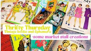 Thrifted Haul for Thrifty Thursday | Vintage books and ephemera for junk journaling!