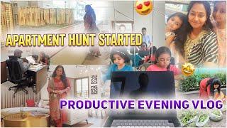 Family Evening Vlog | Apts చూడటం మొదలు పెట్టాను| Maids | Dmart | Mom on Duty 🩷