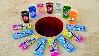 Different Fanta, Coca Cola, Schweppes, Pepsi, Sprite Underground VS Mentos