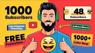 RK VLogs 90 is live:Live YouTube Channel Checking And Free Promotion || 1000 SUBSCRIBERS 2 मिनट मे