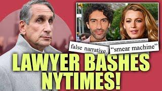 Justin Baldoni's Lawyer EVISCERATES NY Times Journalist For Colluding With Blake Lively