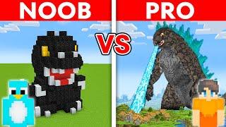 NOOB vs PRO: GODZILLA House Build Challenge in Minecraft