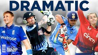 INCREDIBLE ENDINGS!  T20I & ODI Tense Moments | Close Scoring Thrillers, Match Ties & MORE!