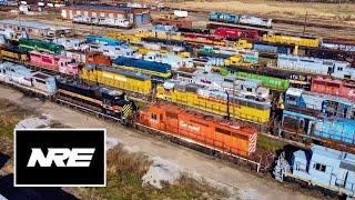 Locomotive Scrapyard: NRE Silvis Drone Flyover