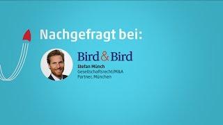 TalentRocket Jura Interview: Bird&Bird - Partner Stefan Münch (Gesellschaftsrecht/M&A)