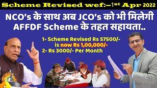 NCO’s के साथ अब JCO’s को भी मिलेगी AFFDF Scheme के तहत सहायता - Scheme Revised, Funds, etc