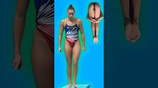 Gorgeous Dive by Powerful Female Diver Naïs Gillet | 2024 doha diving  #diving  #Springboard #Sports