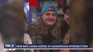 New bike lanes added at dangerous Chicago intersection after 2 cyclists were killed