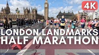 2024 London Landmarks Half Marathon - Full Race - Virtual Treadmill Run [4K/60]