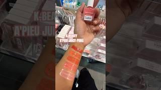 K-Beauty A'PIEU JUICY PANG | 1st look! #kbeauty #nailpolish #lipgloss #blusher #apieu #juicy #shorts