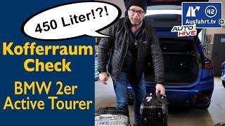 Kofferraum-Check: BMW 2er Active Tourer U06 2023 - was passt in den Kofferraum? Fahrrad? Koffer?