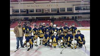 01 DEC 2024 game between 12U AYHL White and AYHL Navy teams, T3-3