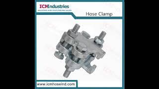 Carbon steel interlock clamp with ground joint coupling and air hose couplings