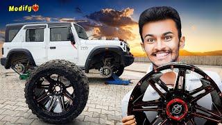 3 Lakh 80 Hajar Ke Alloywheel Lagwa Diya Thar Me️|| Guru Veer Vlogs