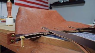 Making a Leather Bag With a Zipper