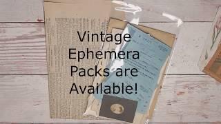 Vintage Ephemera Packs available! Junk Journal Kit (SOLD)