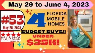 #53)   (SOLD OUT!  11/21/23) 4- Budget-Friendly Florida Mobile Homes for Sale Now!  Four Star,