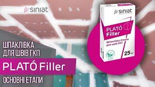 Обробка швів гіпсокартону  Шпаклівка PLATO Filler  Siniat